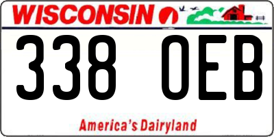 WI license plate 338OEB