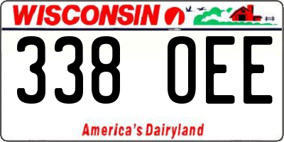 WI license plate 338OEE