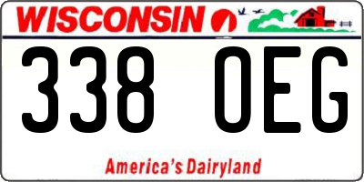 WI license plate 338OEG