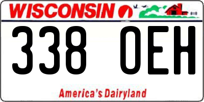 WI license plate 338OEH