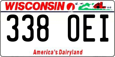 WI license plate 338OEI