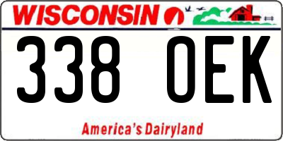 WI license plate 338OEK