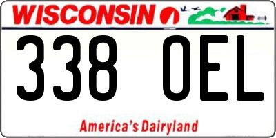 WI license plate 338OEL