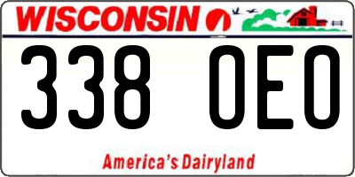 WI license plate 338OEO