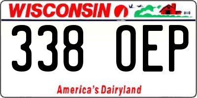 WI license plate 338OEP