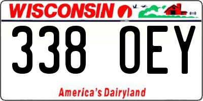 WI license plate 338OEY