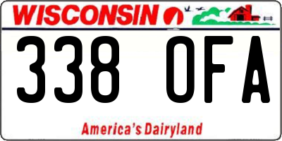 WI license plate 338OFA