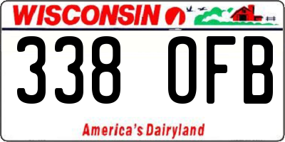 WI license plate 338OFB