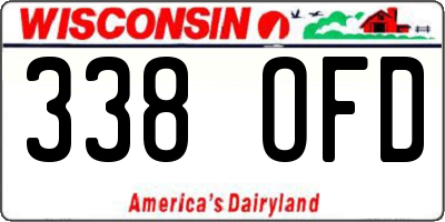 WI license plate 338OFD