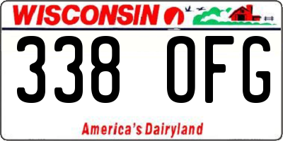 WI license plate 338OFG