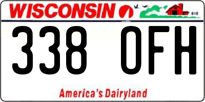 WI license plate 338OFH