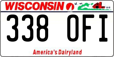 WI license plate 338OFI