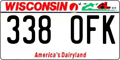 WI license plate 338OFK