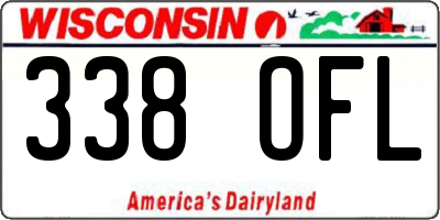 WI license plate 338OFL