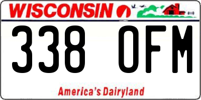 WI license plate 338OFM