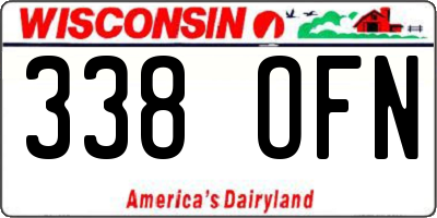 WI license plate 338OFN