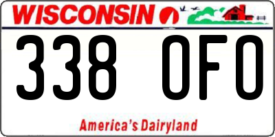 WI license plate 338OFO