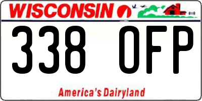 WI license plate 338OFP