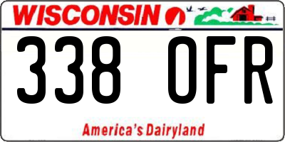 WI license plate 338OFR
