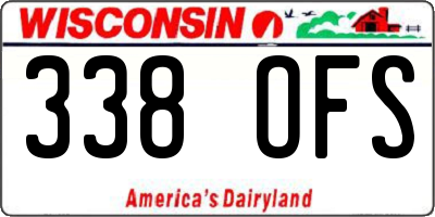 WI license plate 338OFS