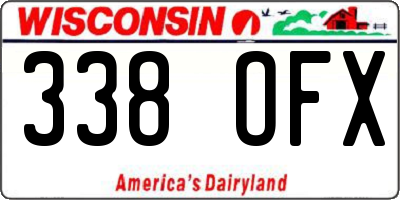 WI license plate 338OFX