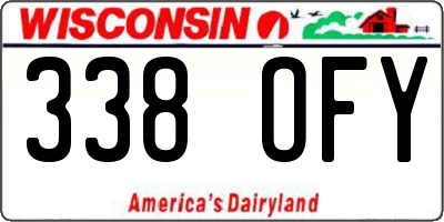 WI license plate 338OFY
