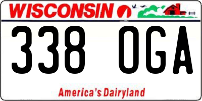 WI license plate 338OGA