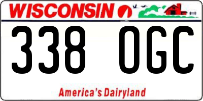 WI license plate 338OGC