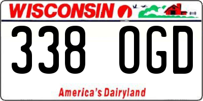 WI license plate 338OGD