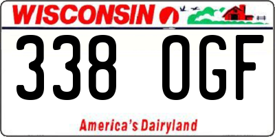 WI license plate 338OGF