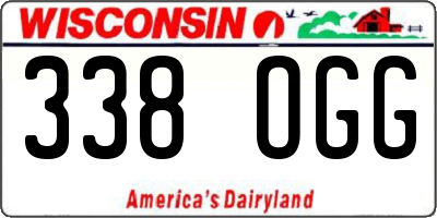 WI license plate 338OGG
