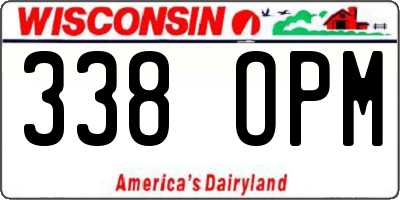 WI license plate 338OPM