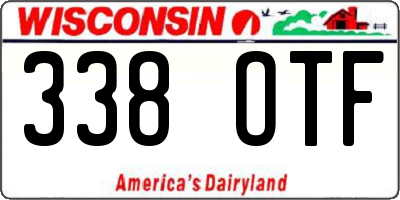 WI license plate 338OTF