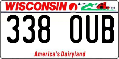 WI license plate 338OUB