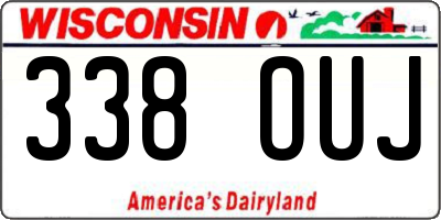 WI license plate 338OUJ