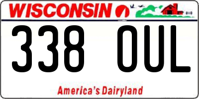 WI license plate 338OUL
