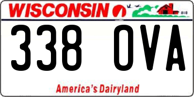 WI license plate 338OVA