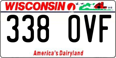 WI license plate 338OVF