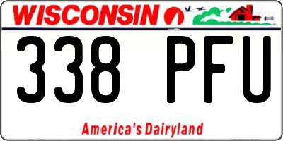WI license plate 338PFU