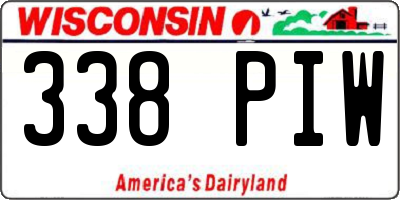 WI license plate 338PIW