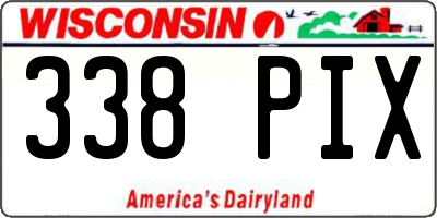WI license plate 338PIX