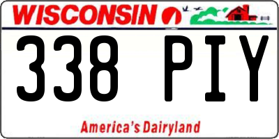 WI license plate 338PIY