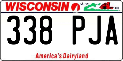 WI license plate 338PJA