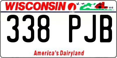 WI license plate 338PJB