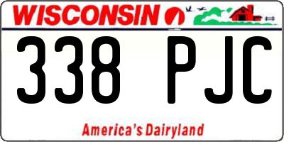 WI license plate 338PJC