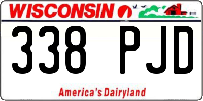 WI license plate 338PJD