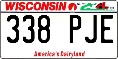 WI license plate 338PJE