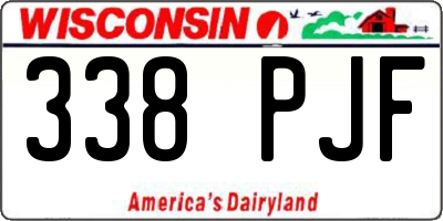 WI license plate 338PJF