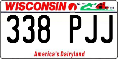 WI license plate 338PJJ