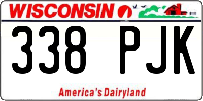 WI license plate 338PJK